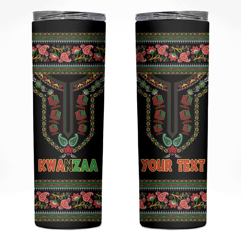 Personalized African-American Kwanzaa Skinny Tumbler Dashiki Mix Paisley Pattern