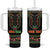 Personalized African-American Kwanzaa Tumbler With Handle Dashiki Mix Paisley Pattern