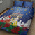 Merry Chrismukkah Quilt Bed Set Hanukkah Memorah Mix Poinsettia - Wonder Print Shop