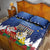 Merry Chrismukkah Quilt Bed Set Hanukkah Memorah Mix Poinsettia - Wonder Print Shop