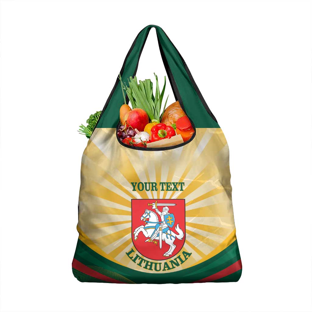 Personalised Lithuania Independence Day Grocery Bag Coat Of Arms Proud