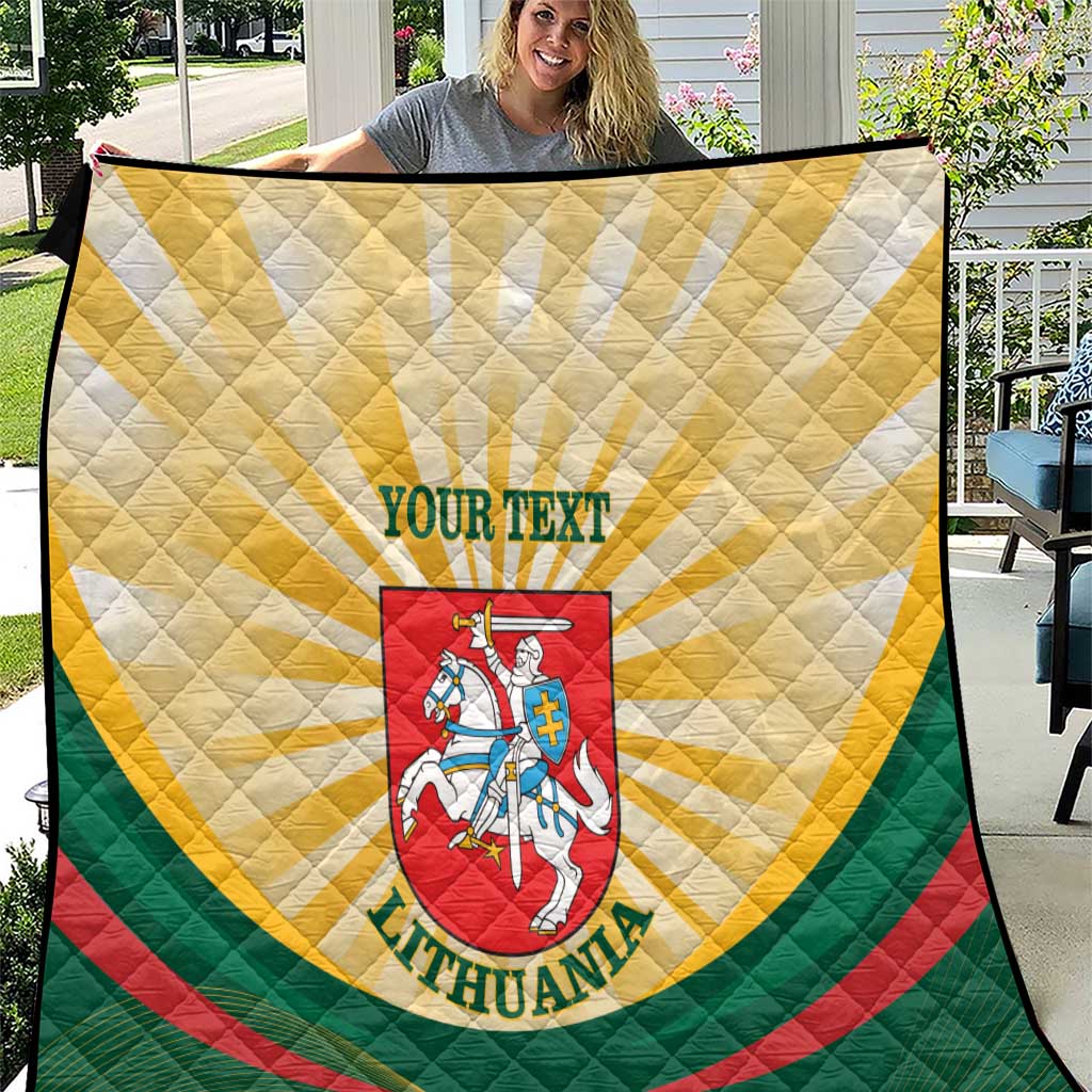 Personalised Lithuania Independence Day Quilt Coat Of Arms Proud - Wonder Print Shop