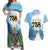 Proud To Be Saint Lucia 758 Couples Matching Off Shoulder Maxi Dress and Hawaiian Shirt Pitons With Map - Wonder Print Shop