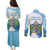 Proud To Be Saint Lucia 758 Couples Matching Puletasi and Long Sleeve Button Shirt Pitons With Map - Wonder Print Shop