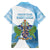 Proud To Be Saint Lucia 758 Family Matching Off The Shoulder Long Sleeve Dress and Hawaiian Shirt Pitons With Map - Wonder Print Shop