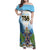 Proud To Be Saint Lucia 758 Family Matching Off Shoulder Maxi Dress and Hawaiian Shirt Pitons With Map - Wonder Print Shop