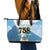 Proud To Be Saint Lucia 758 Leather Tote Bag Pitons With Map - Wonder Print Shop