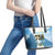 Proud To Be Saint Lucia 758 Leather Tote Bag Pitons With Map - Wonder Print Shop