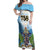 Proud To Be Saint Lucia 758 Off Shoulder Maxi Dress Pitons With Map - Wonder Print Shop