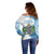 Proud To Be Saint Lucia 758 Off Shoulder Sweater Pitons With Map - Wonder Print Shop