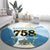 Proud To Be Saint Lucia 758 Round Carpet Pitons With Map