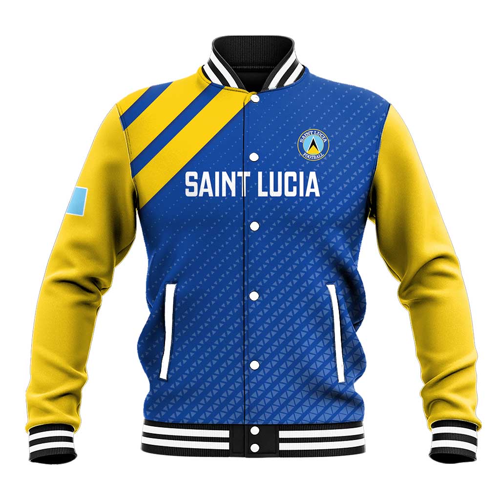 Custom Saint Lucia Football Baseball Jacket 2025 Go Champions - Wonder Print Shop