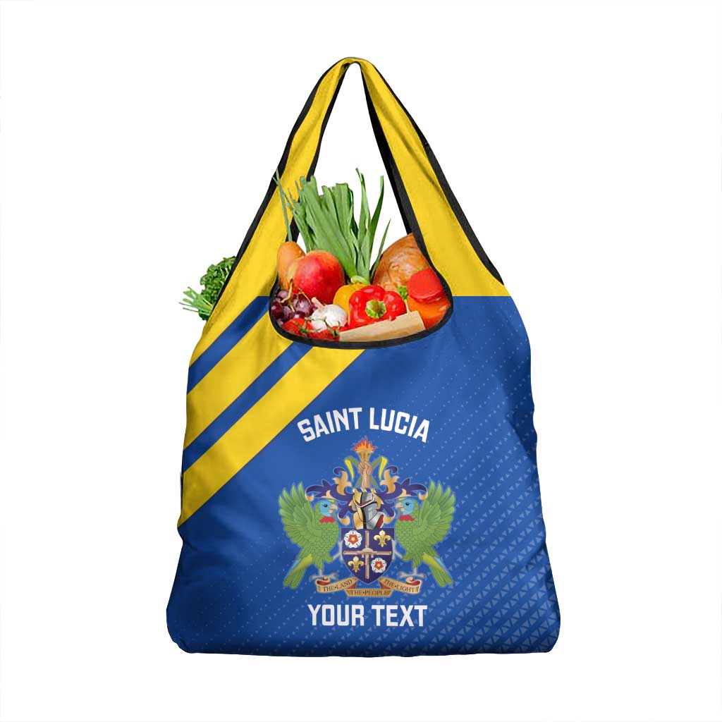 Custom Saint Lucia Football Grocery Bag 2025 Go Champions