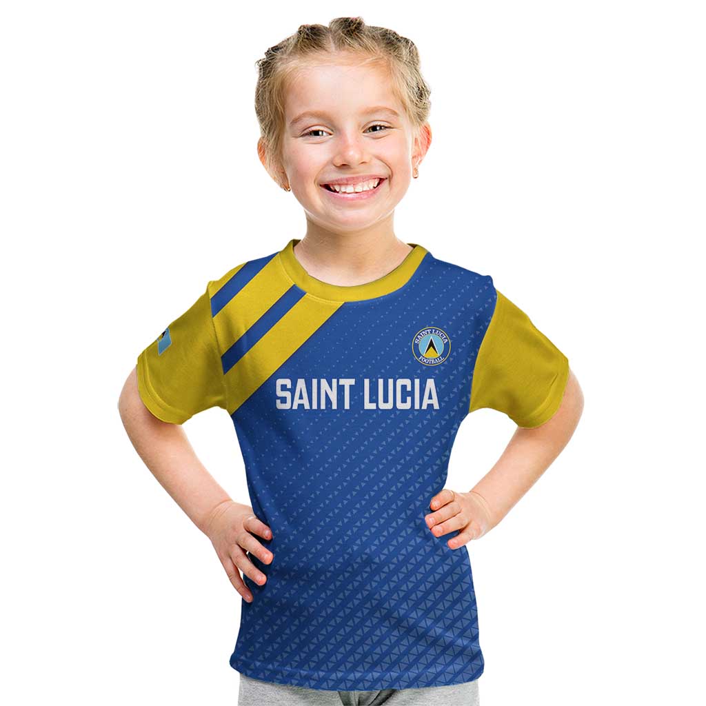 Custom Saint Lucia Football Kid T Shirt 2025 Go Champions - Wonder Print Shop