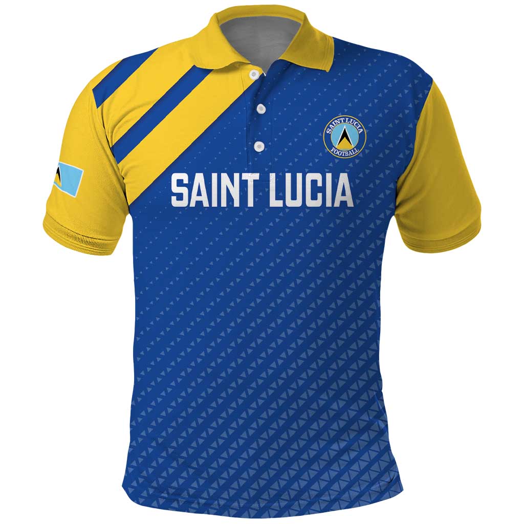 Custom Saint Lucia Football Polo Shirt 2025 Go Champions - Wonder Print Shop