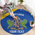 Custom Saint Lucia Football Round Carpet 2025 Go Champions