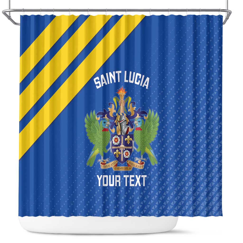 Custom Saint Lucia Football Shower Curtain 2025 Go Champions