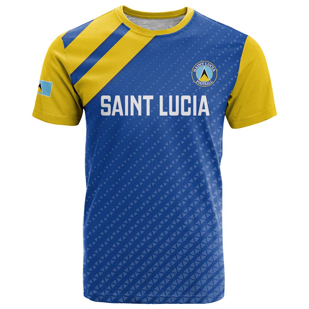 Custom Saint Lucia Football T Shirt 2025 Go Champions - Wonder Print Shop