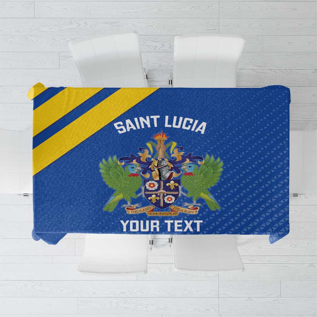 Custom Saint Lucia Football Tablecloth 2025 Go Champions - Wonder Print Shop