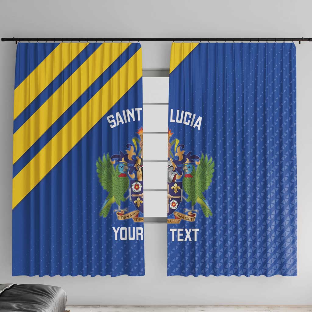 Custom Saint Lucia Football Window Curtain 2025 Go Champions - Wonder Print Shop