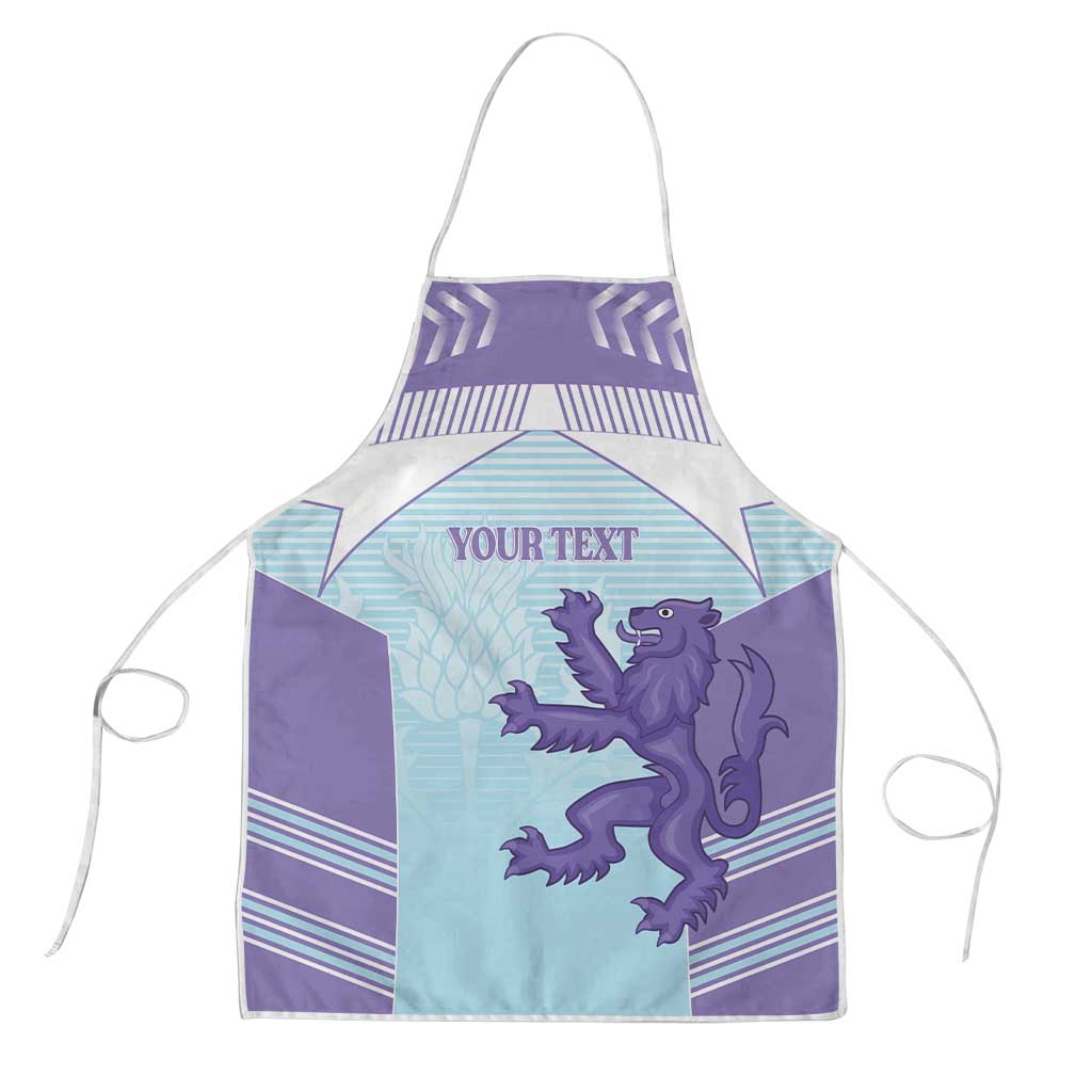 Scotland Football Custom Apron 2026 Come On Scottish Dragon Thistle Cyan - Wonder Print Shop
