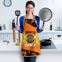 Netherlands Darts Apron Born To Play Darts Grunge Style - Wonder Print Shop