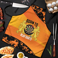 Netherlands Darts Apron Born To Play Darts Grunge Style - Wonder Print Shop