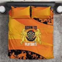 Netherlands Darts Bedding Set Born To Play Darts Grunge Style - Wonder Print Shop