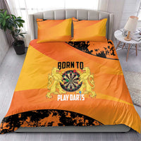 Netherlands Darts Bedding Set Born To Play Darts Grunge Style - Wonder Print Shop