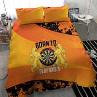 Netherlands Darts Bedding Set Born To Play Darts Grunge Style - Wonder Print Shop