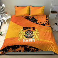 Netherlands Darts Bedding Set Born To Play Darts Grunge Style - Wonder Print Shop