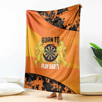 Netherlands Darts Blanket Born To Play Darts Grunge Style - Wonder Print Shop