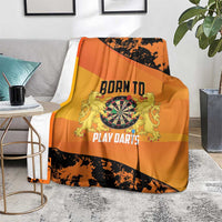 Netherlands Darts Blanket Born To Play Darts Grunge Style - Wonder Print Shop