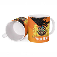 Personalised Netherlands Darts Ceramic Mug Born To Play Darts Grunge Style - Wonder Print Shop