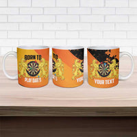 Personalised Netherlands Darts Ceramic Mug Born To Play Darts Grunge Style - Wonder Print Shop