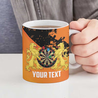 Personalised Netherlands Darts Ceramic Mug Born To Play Darts Grunge Style - Wonder Print Shop