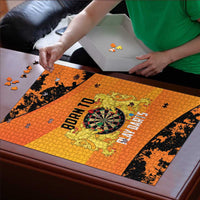 Netherlands Darts Puzzle Born To Play Darts Grunge Style - Wonder Print Shop