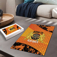 Netherlands Darts Puzzle Born To Play Darts Grunge Style - Wonder Print Shop
