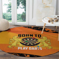 Netherlands Darts Round Carpet Born To Play Darts Grunge Style - Wonder Print Shop
