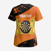 Personalised Netherlands Darts Scrub Top Born To Play Darts Grunge Style - Wonder Print Shop