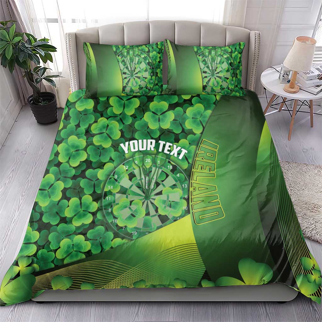 Personalised Ireland Darts Bedding Set Dartboard Irish Shamrock Pattern - Wonder Print Shop
