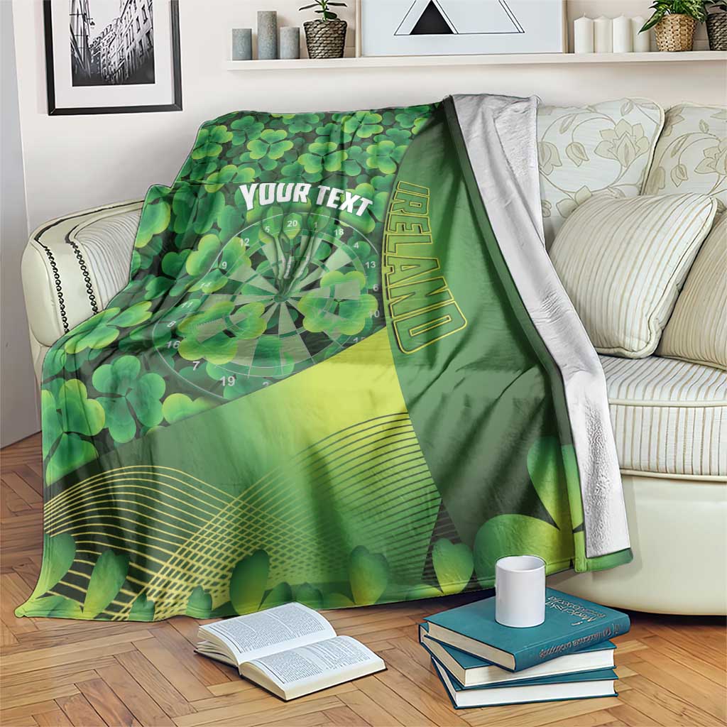Personalised Ireland Darts Blanket Dartboard Irish Shamrock Pattern - Wonder Print Shop