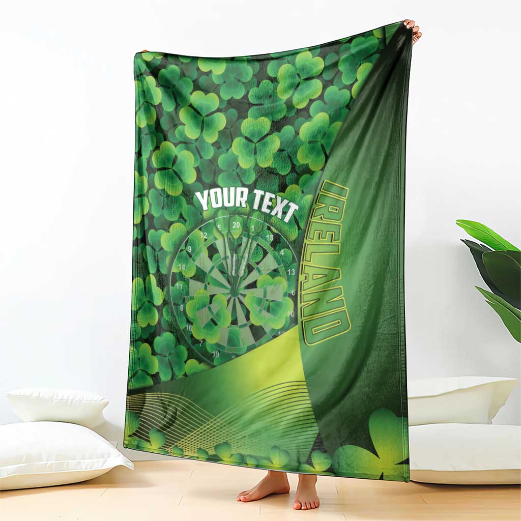 Personalised Ireland Darts Blanket Dartboard Irish Shamrock Pattern - Wonder Print Shop