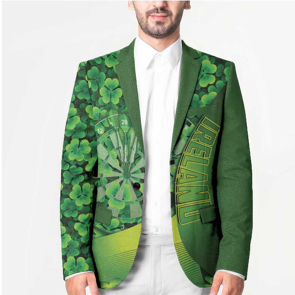 Personalised Ireland Darts Blazer Dartboard Irish Shamrock Pattern - Wonder Print Shop
