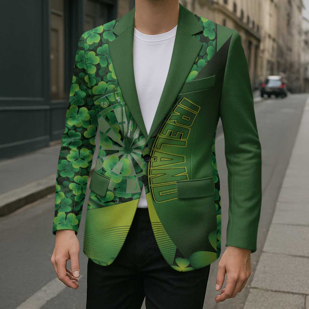 Personalised Ireland Darts Blazer Dartboard Irish Shamrock Pattern - Wonder Print Shop