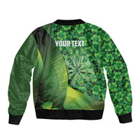 Personalised Ireland Darts Bomber Jacket Dartboard Irish Shamrock Pattern - Wonder Print Shop