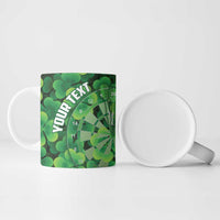 Personalised Ireland Darts Ceramic Mug Dartboard Irish Shamrock Pattern - Wonder Print Shop