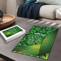 Personalised Ireland Darts Puzzle Dartboard Irish Shamrock Pattern - Wonder Print Shop