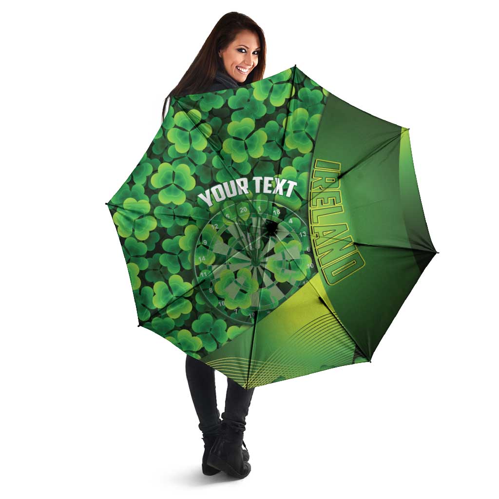 Personalised Ireland Darts Umbrella Dartboard Irish Shamrock Pattern - Wonder Print Shop