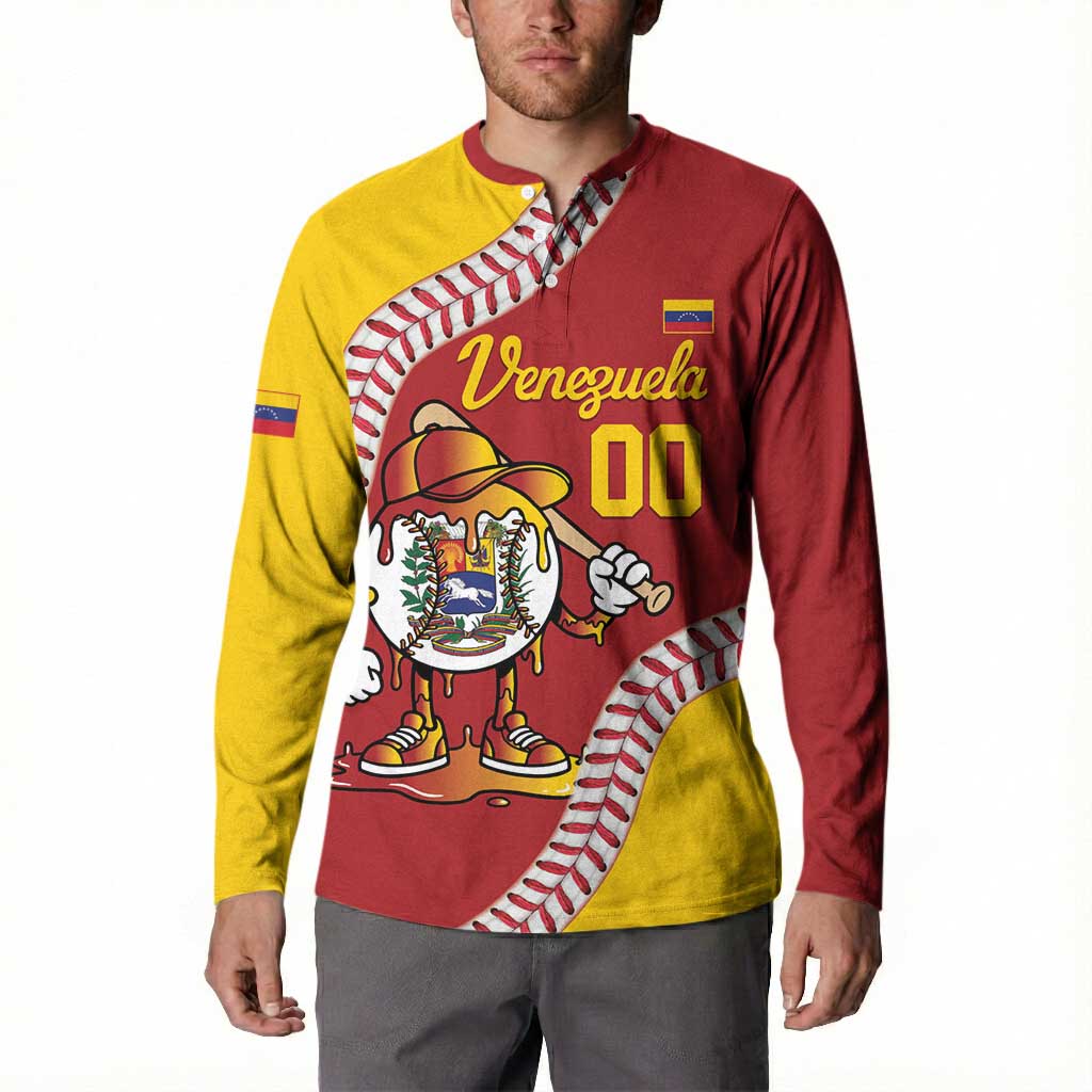 Venezuela 2026 Baseball Custom Button Sweatshirt Go Champions Drip Style